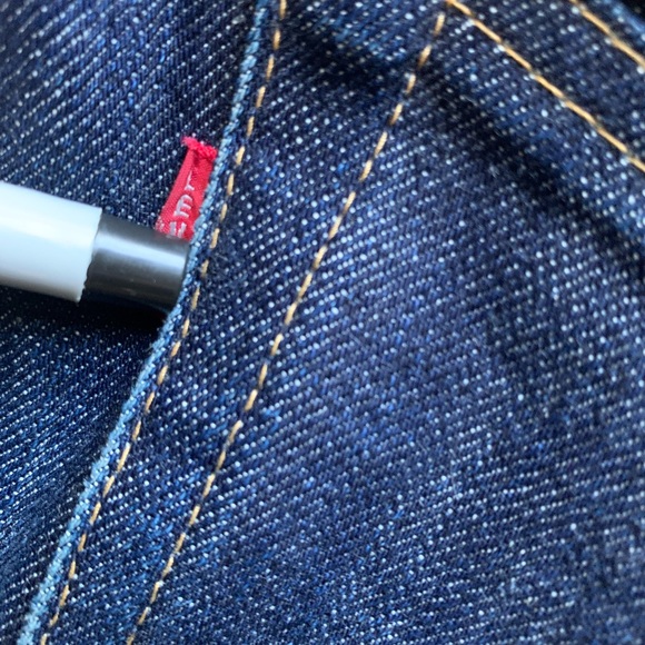 Men’s Levi’s LVC 505 - 0217 straight leg raw Selvedge Jeans Sz 32x32 - Picture 8 of 8